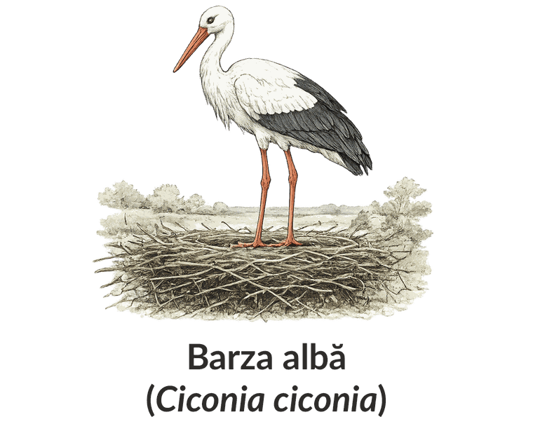 Barza albă (Ciconia ciconia)
