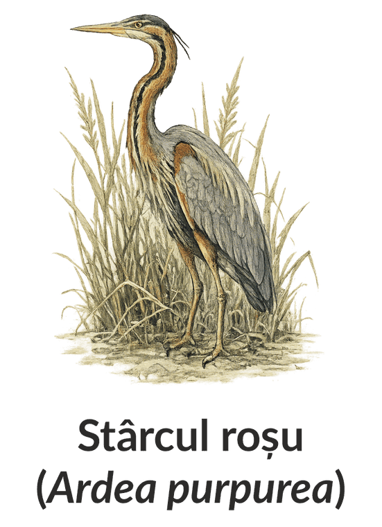 Stârcul roșu (Ardea purpurea)