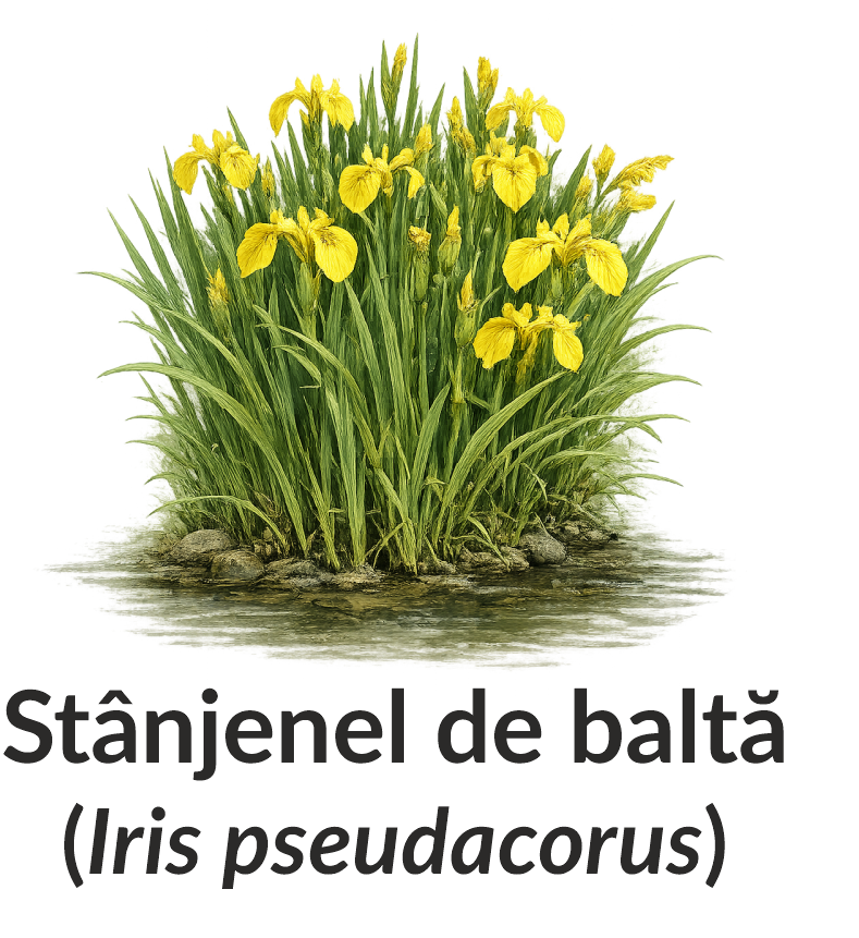 Stânjenel de baltă (Iris pseudacorus)